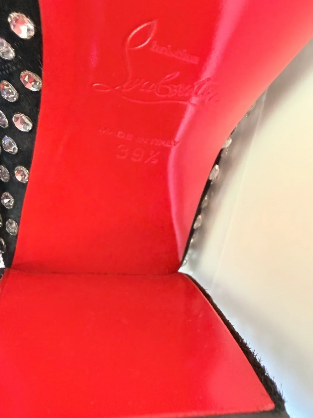 Christian Louboutin 2024 Jane Botta Alta Strass Crystal OTK Tall Boots EU 39.5
